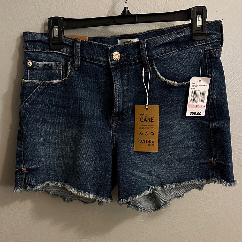 Kensie Dark Blue Jean Shorts